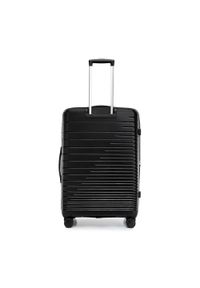Wittchen - Duża walizka z polipropylenu z błyszczącymi paskami czarna. Kolor: czarny. Wzór: paski, aplikacja. Styl: elegancki #6