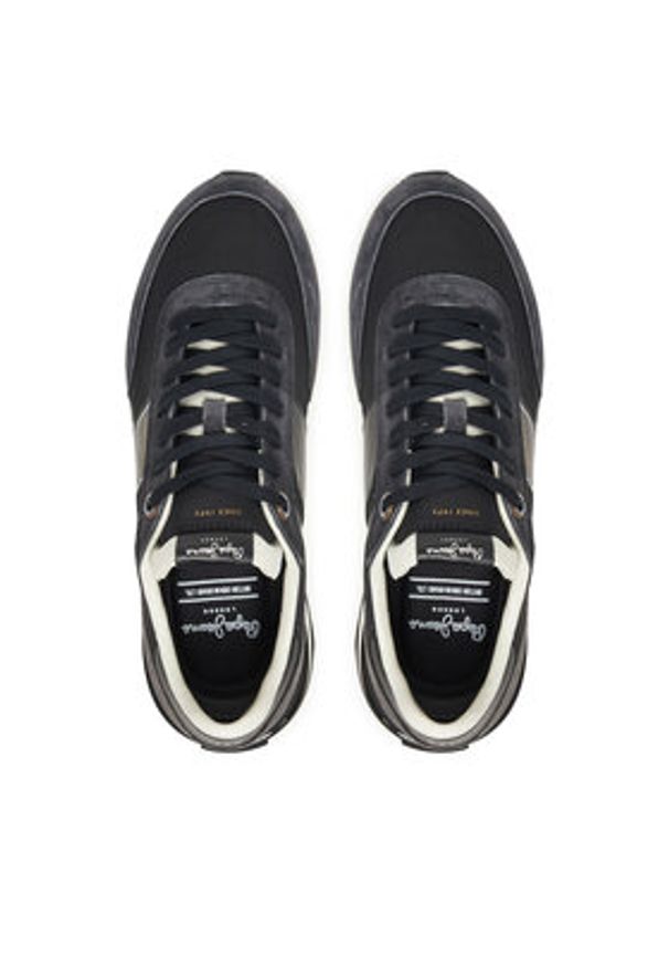 Pepe Jeans Sneakersy Buster Serie M PMS600008 Czarny. Kolor: czarny. Materiał: zamsz, skóra