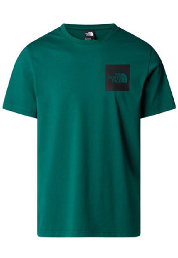 The North Face T-Shirt SS Fine NF0A8A6M Zielony Regular Fit. Kolor: zielony. Materiał: syntetyk, bawełna