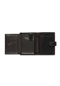 Ochnik - Brązowy lakierowany skórzany portfel męski. Kolor: brązowy. Materiał: skóra #7