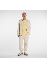 Spodnie męskie New Balance MP53521TWF – beżowe. Kolor: beżowy. Materiał: sztruks, bawełna #4