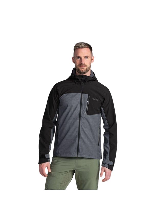 Męska kurtka softshel Kilpi RAVIO-M. Kolor: szary. Materiał: softshell. Sport: turystyka piesza