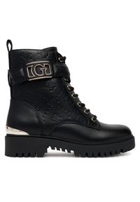 Guess Trapery FLTORA FAL10 Czarny. Kolor: czarny. Materiał: skóra