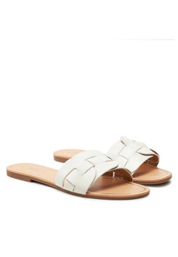 ONLY Shoes Klapki Onlfeli-3 15335548 Biały. Kolor: biały. Materiał: skóra