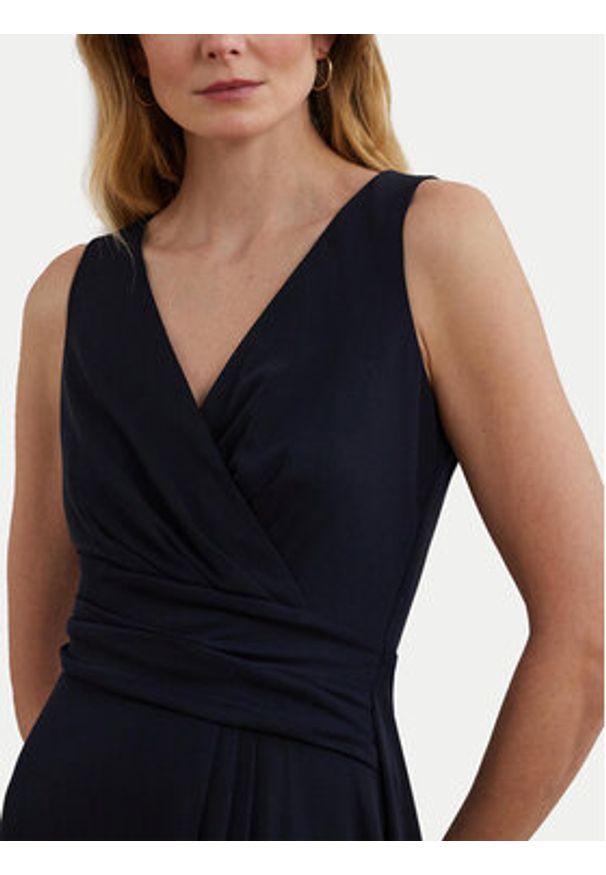 Lauren Ralph Lauren Sukienka koktajlowa 250865006002 Granatowy Regular Fit. Kolor: niebieski. Materiał: syntetyk. Styl: wizytowy