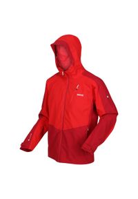 Highton Stretch II Regatta męska turystyczna kurtka z membraną. Kolor: czerwony. Materiał: poliester. Sport: turystyka piesza #1