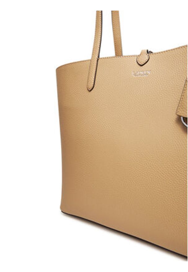 Lauren Ralph Lauren - LAUREN RALPH LAUREN Torebka 431795329071 Beżowy. Kolor: beżowy. Materiał: skórzane