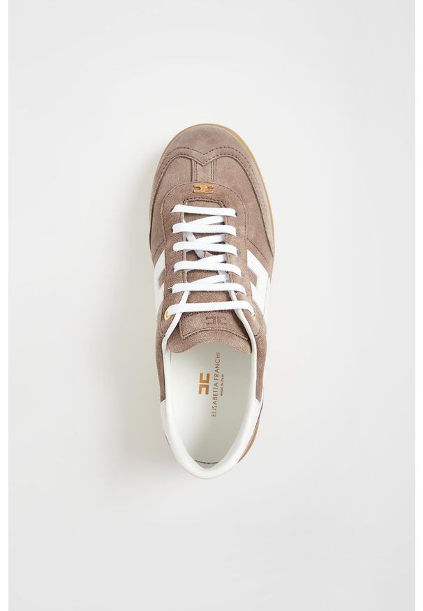 Elisabetta Franchi - Sneakersy damskie skórzane ELISABETTA FRANCHI. Materiał: skóra