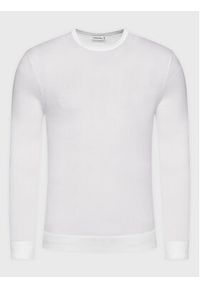 Calvin Klein Sweter Superior K10K109474 Biały Regular Fit. Kolor: biały. Materiał: wełna