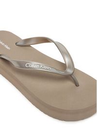 Calvin Klein Japonki Flatform Flip Flop Met Tpu HW0HW03120 Złoty. Kolor: złoty. Materiał: syntetyk #4
