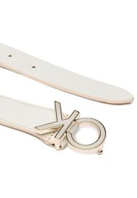 Calvin Klein Pasek Damski Re-Lock Saff Ck 3cm Belt K60K609980 Beżowy. Kolor: beżowy. Materiał: skóra