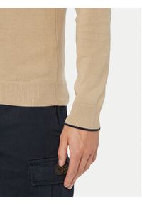 Aeronautica Militare Sweter 262MA1670UL00506 Beżowy Regular Fit. Kolor: beżowy. Materiał: bawełna #5