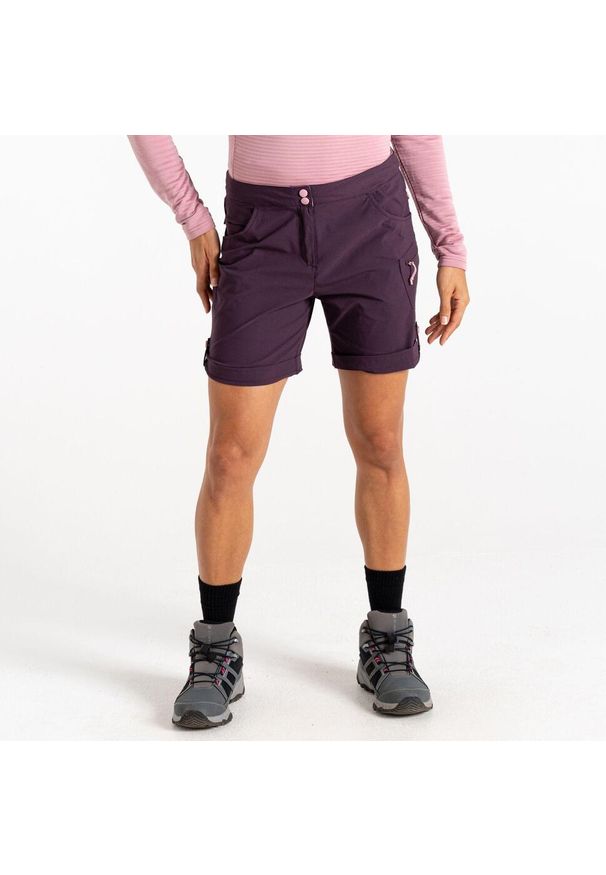 DARE 2B - Melodyjne Szorty Damskie. Kolor: fioletowy. Materiał: tkanina, elastan, nylon. Sport: turystyka piesza