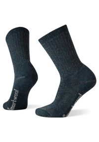 Skarpety Trekkingowe Damskie Smartwool Hike Classic Full Cushion Solid Crew. Kolor: niebieski. Materiał: wełna. Sport: turystyka piesza