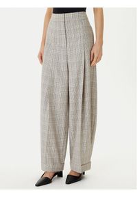 BOSS Spodnie materiałowe Telda1 50553949 Beżowy Oversize. Kolor: beżowy. Materiał: wełna #1