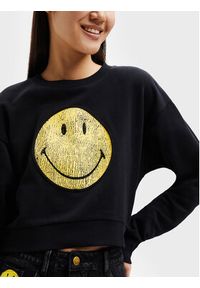 Desigual Bluza SMILEY 22WWSK35 Czarny Relaxed Fit. Kolor: czarny. Materiał: bawełna #2
