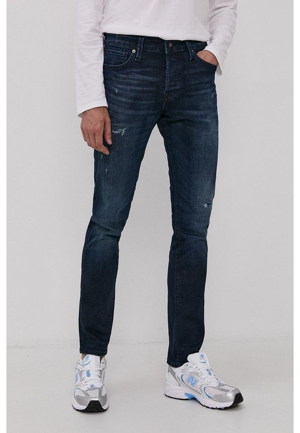 Jack & Jones - Jeansy Glenn. Kolor: niebieski