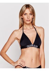 Góra od bikini Calvin Klein Swimwear. Kolor: czarny. Materiał: syntetyk #1