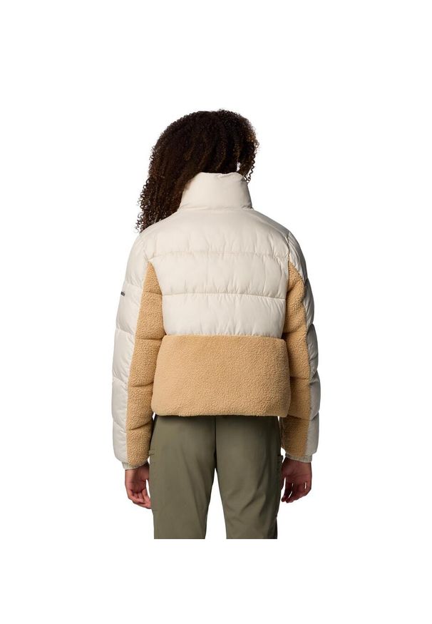 columbia - Kurtka ocieplana damska Columbia Leadbetter Point II Sherpa Hybrid. Kolor: biały, wielokolorowy, beżowy. Sezon: zima. Sport: narciarstwo
