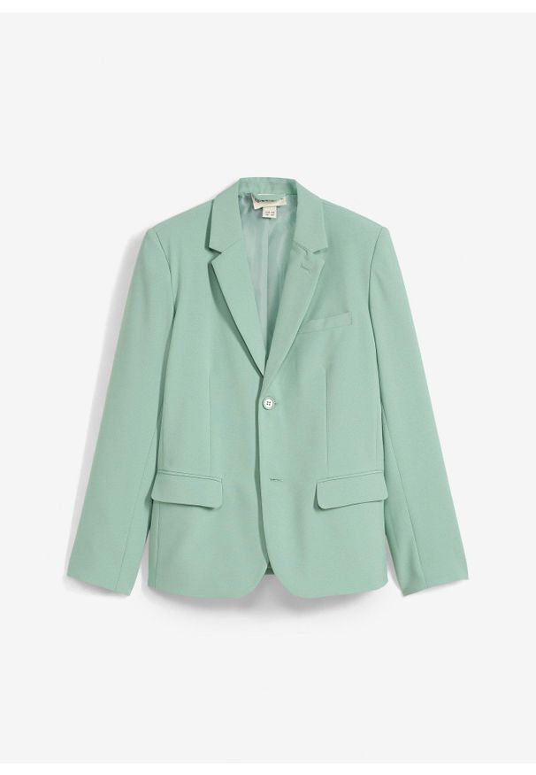 bonprix - Marynarka jednorzędowa. Kolor: zielony