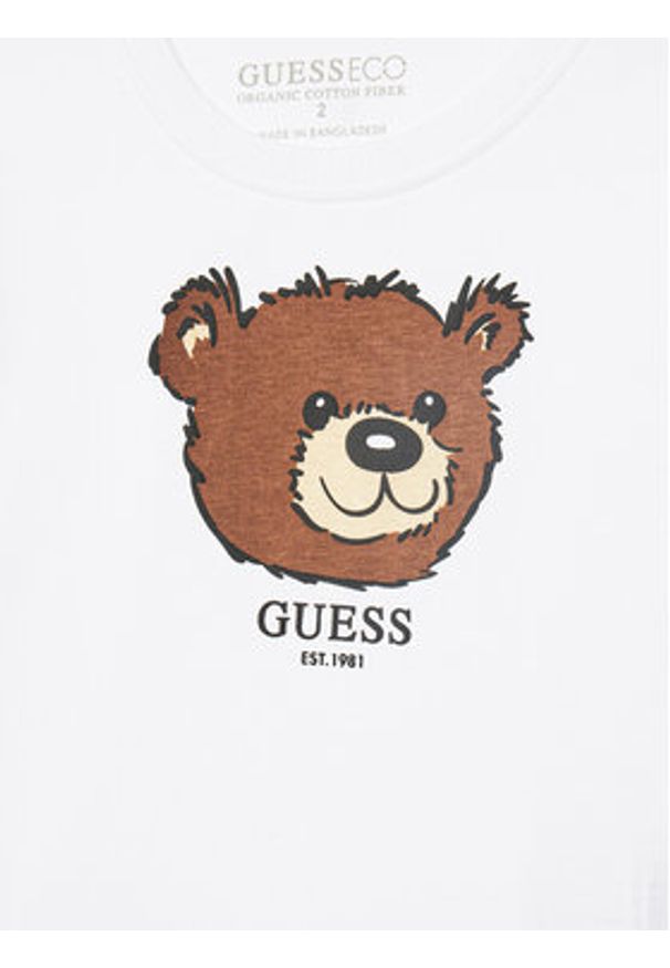 Guess Bluzka N5YI25 K8HM4 Biały Regular Fit. Kolor: biały. Materiał: bawełna