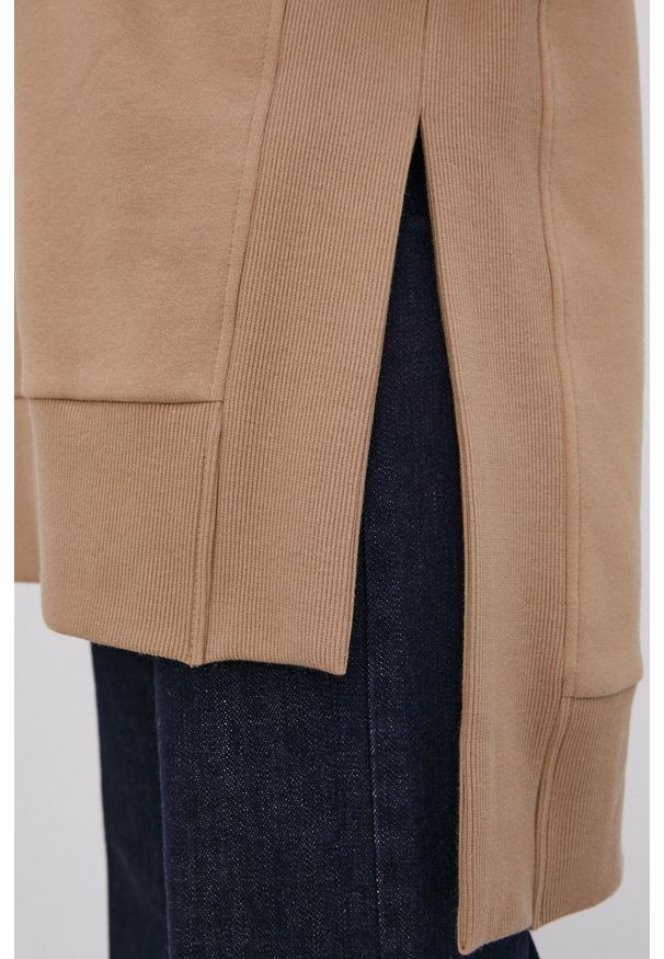Answear Lab - answear.LAB X Paulina Krupińska Bluza z certyfikatem OEKO-TEX kolekcja limitowana Ethical Wardrobe. Kolor: beżowy. Materiał: włókno, syntetyk, dresówka, materiał, dzianina. Długość rękawa: długi rękaw. Długość: długie. Styl: wakacyjny