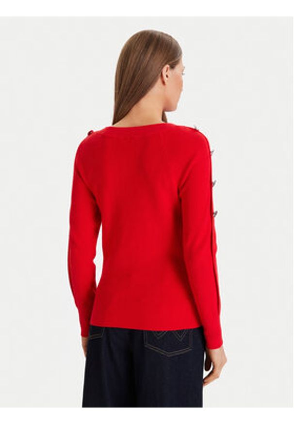 Morgan Sweter 252-MTECNA Czerwony Regular Fit. Kolor: czerwony. Materiał: syntetyk