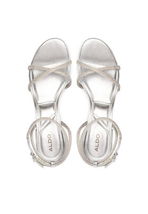 Aldo Sandały Boucliette 14344619 Srebrny. Kolor: srebrny. Materiał: skóra
