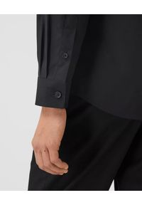 Burberry - BURBERRY - Czarna koszula z monogramem. Okazja: na spotkanie biznesowe. Kolor: czarny. Materiał: jeans, bawełna. Długość rękawa: długi rękaw. Długość: długie. Styl: biznesowy, elegancki #2