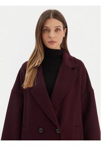 ViCOLO Płaszcz wełniany TF0003 Bordowy Regular Fit. Kolor: czerwony. Materiał: syntetyk #6