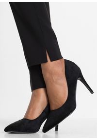 bonprix - Spodnie ze stretchem. Kolor: czarny. Styl: elegancki #3
