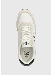 Calvin Klein Jeans sneakersy RETRO RUNNER SU-NY MONO kolor biały YM0YM00746. Nosek buta: okrągły. Kolor: biały. Materiał: guma #5