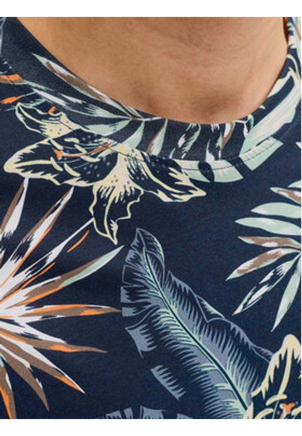 Jack & Jones T-Shirt Honolulu 12288089 Granatowy Regular Fit. Kolor: niebieski. Materiał: bawełna