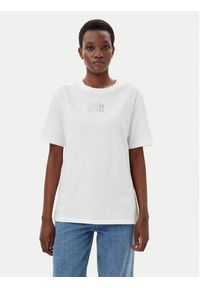 Tommy Jeans T-Shirt Color Varsity DW0DW21337 Écru Relaxed Fit. Materiał: bawełna #10