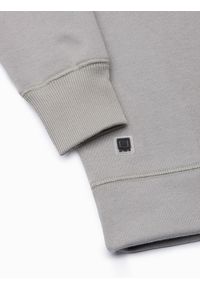 Ombre Clothing - Bluza męska bez kaptura z kieszonką - szara V4 B1355 - M. Typ kołnierza: bez kaptura. Kolor: szary. Materiał: materiał, bawełna, poliester #6