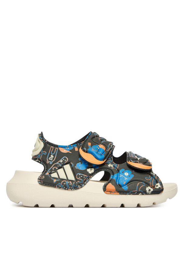 Adidas - Sandały adidas. Kolor: szary