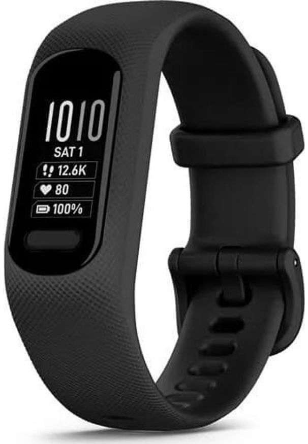 GARMIN - Zegarek sportowy Garmin Garmin vivosmart 5 z czujnikiem tętna HRM Elevate Ox - rozmiar duży - czarny / czarny pasek -. Kolor: czarny. Styl: sportowy