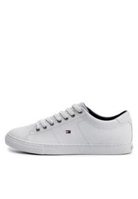 TOMMY HILFIGER - Tommy Hilfiger Sneakersy Essential Leather Sneaker FM0FM02157 Biały. Kolor: biały. Materiał: skóra #3