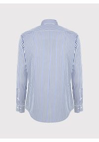 Pako Lorente - PAKO LORENTE – Bawełniana koszula męska w granatowe paski. Kolor: niebieski. Materiał: bawełna. Długość rękawa: długi rękaw. Długość: długie. Wzór: paski #6