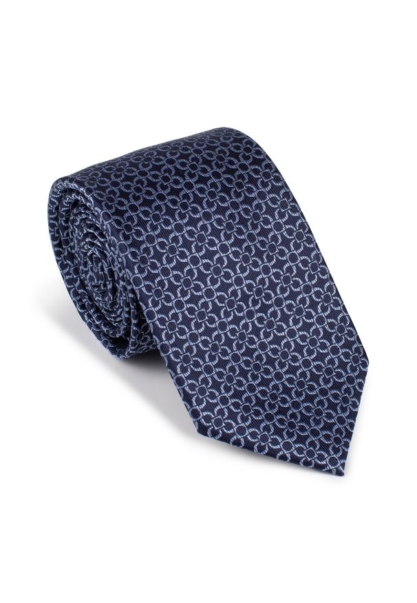 Wittchen - Krawat z jedwabiu we wzory. Kolor: niebieski, wielokolorowy, szary. Materiał: jedwab. Wzór: gładki. Styl: elegancki