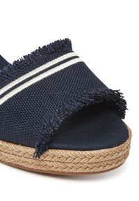 TOMMY HILFIGER - Tommy Hilfiger Espadryle Fringe Canvas Medium Wedge FW0FW08879 Granatowy. Kolor: niebieski. Materiał: materiał #5