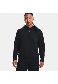 Under Armour - Bluza fitness damska UNDER ARMOUR Rival Fleece z kapturem. Typ kołnierza: kaptur. Kolor: czarny. Sport: fitness #1