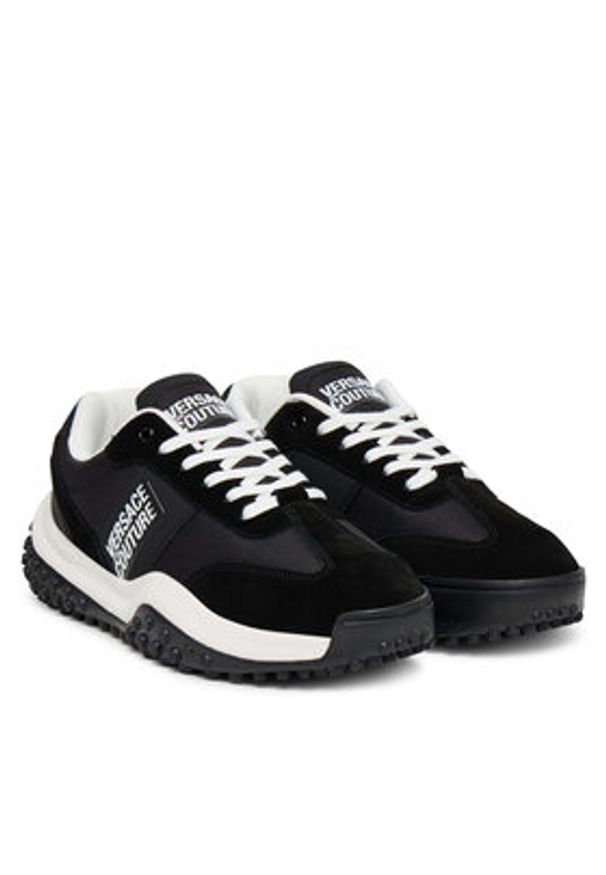 Versace Jeans Couture Sneakersy 79YA3SN4 ZSD02 Czarny. Kolor: czarny. Materiał: materiał