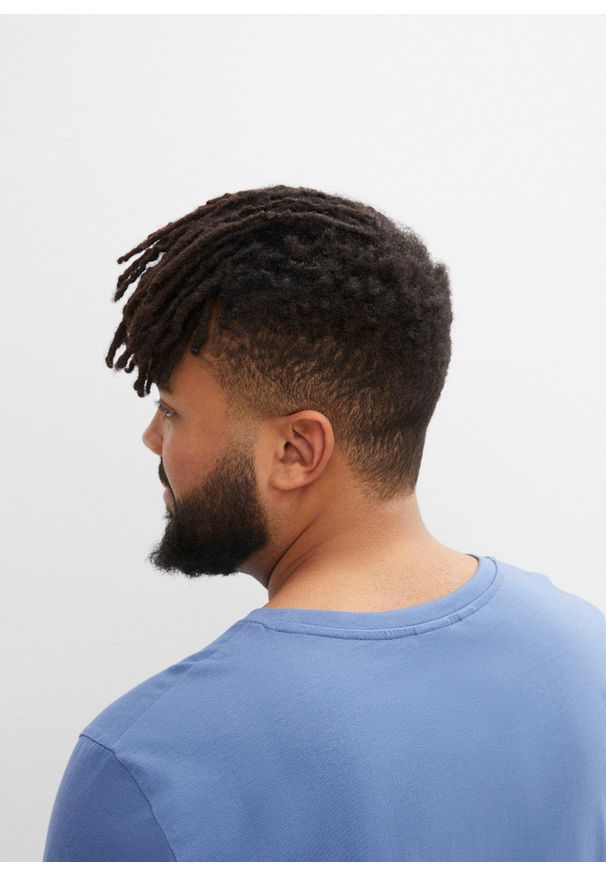 bonprix - T-shirt z czystej bawełny organicznej. Kolor: niebieski. Materiał: bawełna