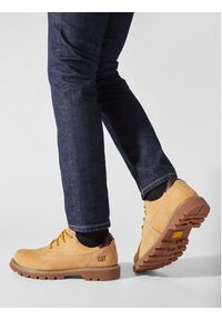 CAT Footwear Półbuty P111124 Żółty. Kolor: żółty. Materiał: skóra, nubuk #5