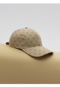Sinsay - Czapka z daszkiem w monogram - beżowy. Kolor: beżowy