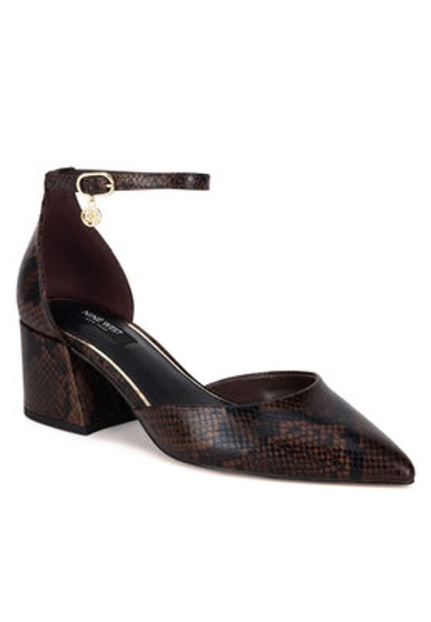 Nine West Czółenka WFA3358-1 Brązowy. Kolor: brązowy. Materiał: skóra