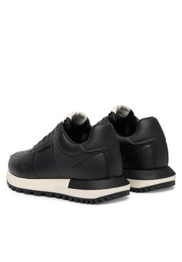 Emporio Armani Sneakersy EM003740 AF19726 MC005 Czarny. Kolor: czarny. Materiał: skóra