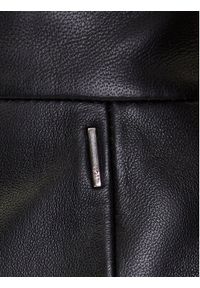 BOSS Spódnica skórzana Sekina 50543188 Czarny Regular Fit. Kolor: czarny. Materiał: skóra