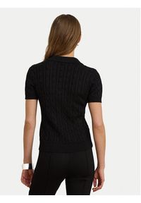 Lauren Ralph Lauren - LAUREN RALPH LAUREN Polo 200P14041002 Czarny Regular Fit. Typ kołnierza: polo. Kolor: czarny. Materiał: bawełna #3